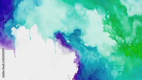 Abstract watercolor paint background by Maroon color blue and green with liquid fluid texture for background