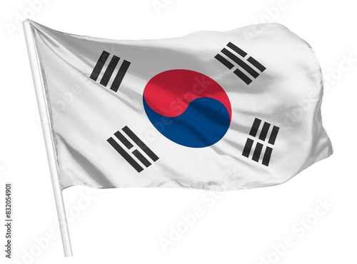 Foto South Korea flag png waving, national symbol graphic