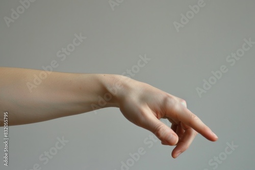 Finger Pointing Gesture. Female Hand with Index Finger Pointed Forward