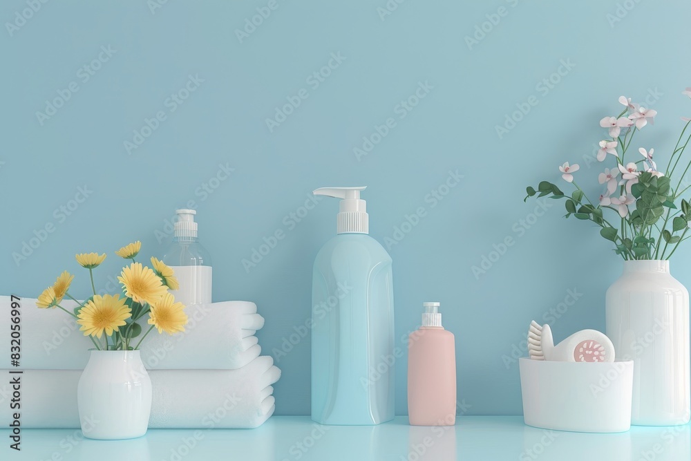 A bottle of lotion sits on a table next to a white towel A bottle of lotion sits on a table next to a white towel