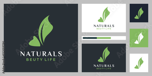 Luxury logo for beauty  nature  salon  spa and skincare.