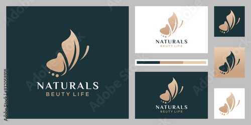 Luxury Silhouette buterfly logo design inspiration 