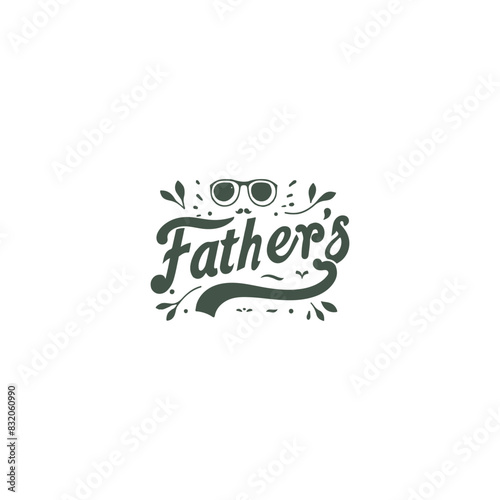 fathers day logo, happy fathers day typography