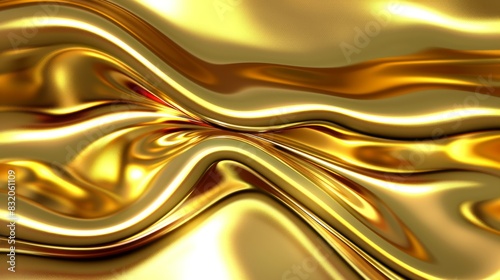 Luxurious Abstract Gold Accent Shiny Silk Foil Metal Material Texture Background