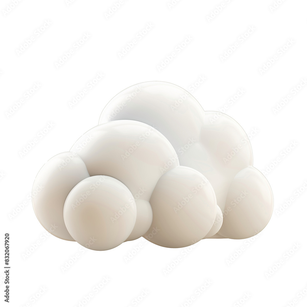 A white cloud with a few small white clouds in it A white cloud with a few small white clouds in it