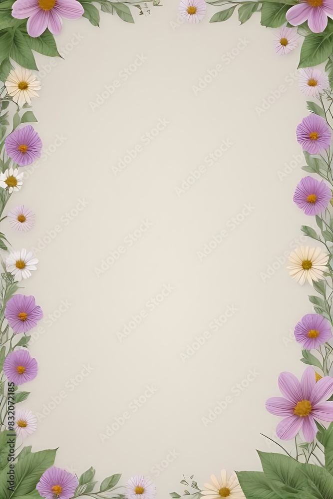 Elegant floral composition in a circular shape, surrounded by lush greenery, against a soft, neutral beige background.