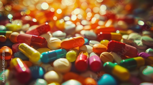 Drug safety, close-up photography