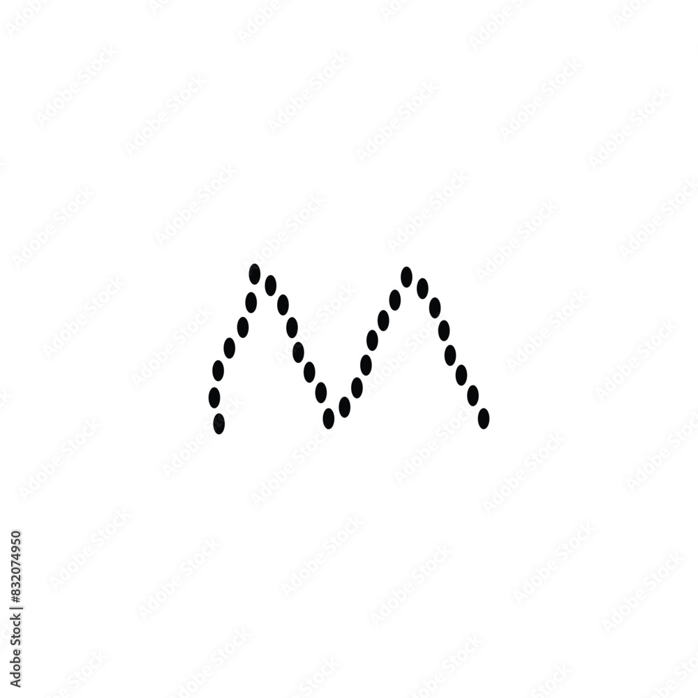letter M simple dots vector logo symbol letter M simple dots vector logo symbol