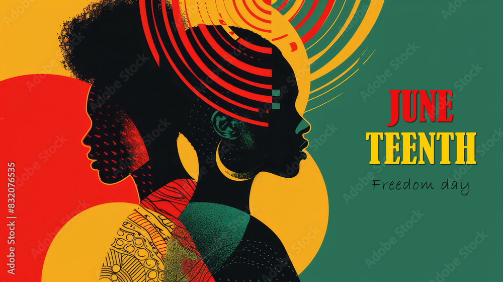 Fototapeta premium Juneteenth. día de la libertad. ilustración 