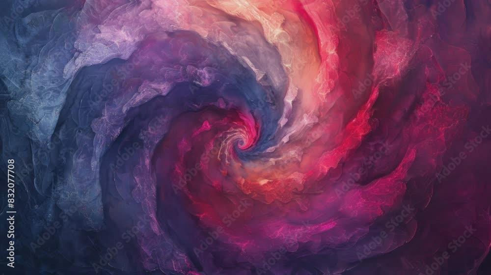 Infinite looping animated background of abstract purple and red ink paintings, characterized by jagged spiral patterns. 4K footage video Infinite looping animated background of abstract purple and red ink paintings, characterized by jagged spiral patterns. 4K footage video