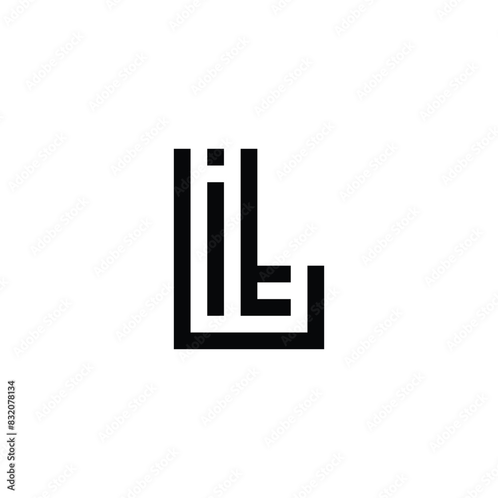 letters L,i and t simple vector logo symbol letters L,i and t simple vector logo symbol