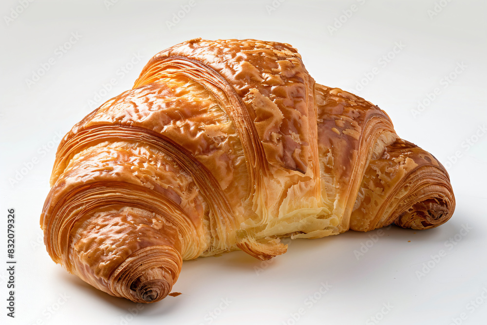 a croissant on a white surface a croissant on a white surface