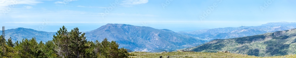 Panoramic view on Sierra Nevada range, Andalusia, Spain Panoramic view on Sierra Nevada range, Andalusia, Spain