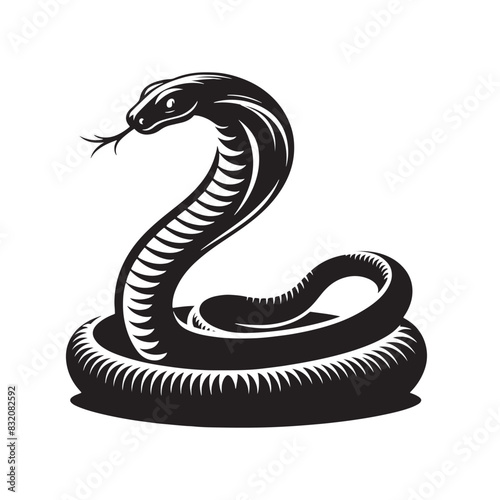 Creative Silhouette of Cobra Art Cobra Silhouette Cobra Illustration
