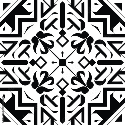 Polynesian sleeve band. Tattoo art border fore arm pattern. Fabric seamless isolated pattern on transparent background. Vector illustrator 10