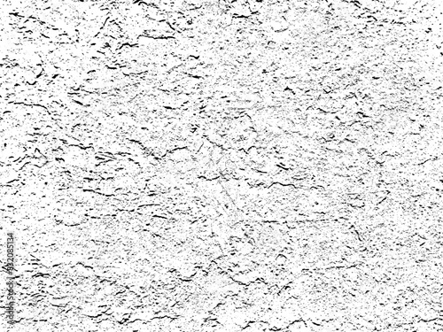 Wall rough texture concrete. Worn black grunge texture isolated on white background. Distress paper overlay. Dust overlay textured. Weathered effect. Torn graininess pattern. Vector EPS 10