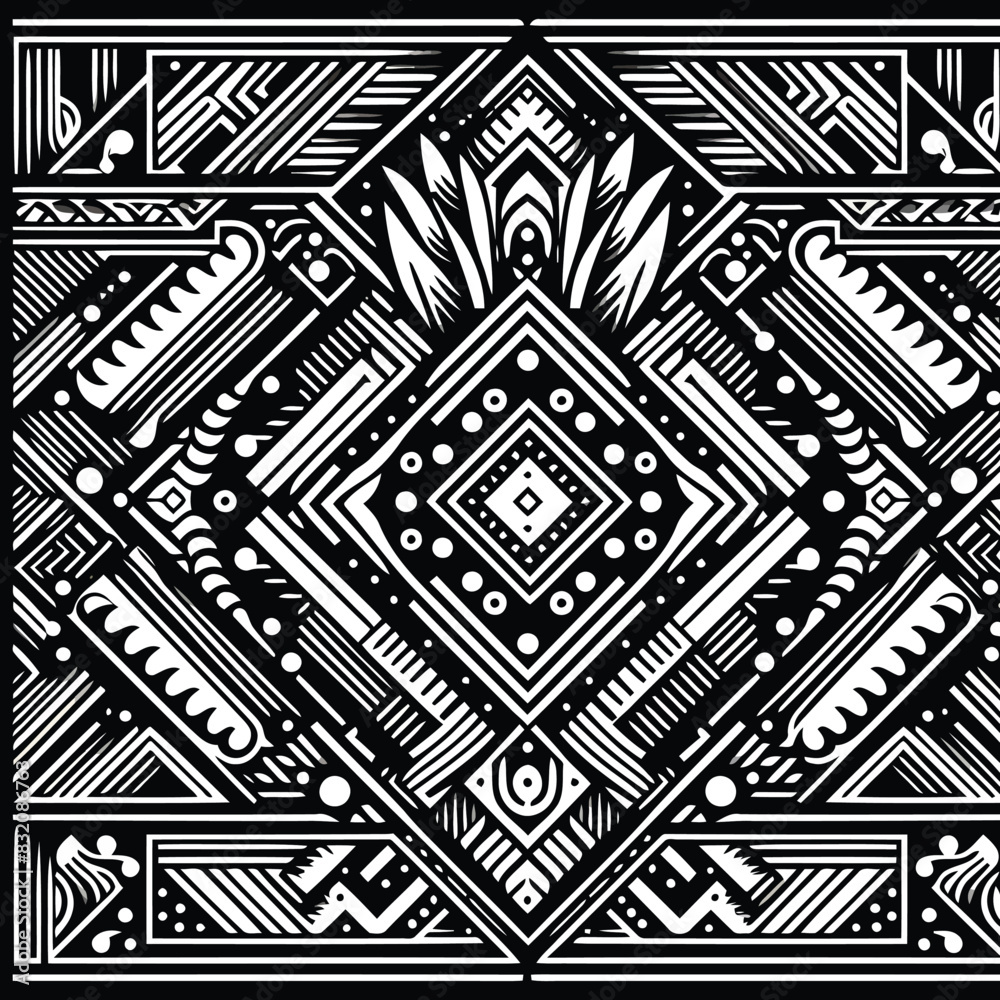 vector seamless pattern inspired by retro wallpaper designs.