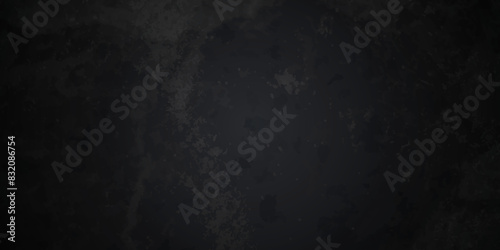 Abstract black distressed Rough texture grunge concrete background. Vector black white grainy background noise texture Black background with canvas. Dark black concreate wall retro old slate grunge.