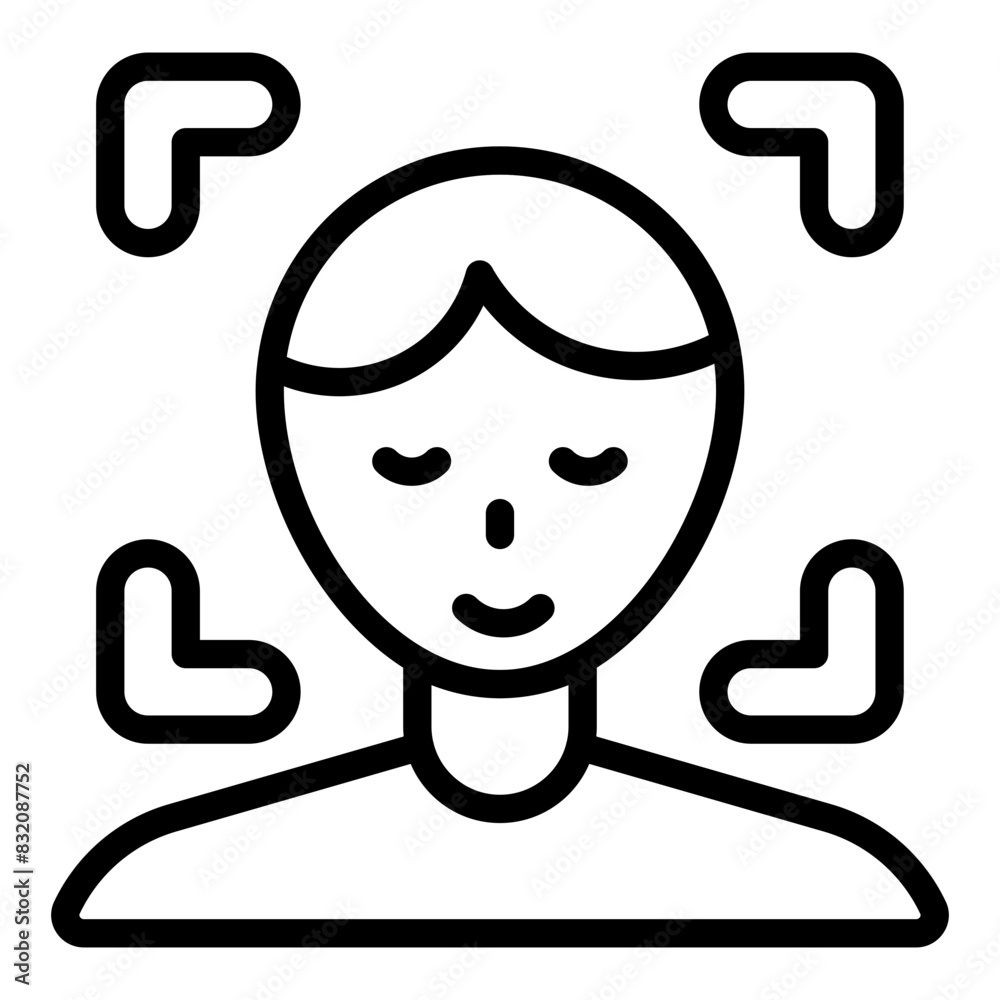 An editable design icon of face recognition
An editable design icon of face recognition