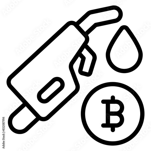 Premium download icon of bitcoin flow 

