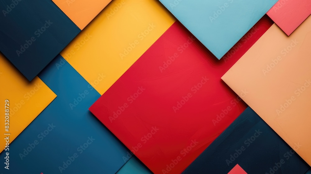 Geometric Design on a Colorful Empty Background Geometric Design on a Colorful Empty Background