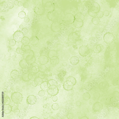 green watercolor bubble pattern