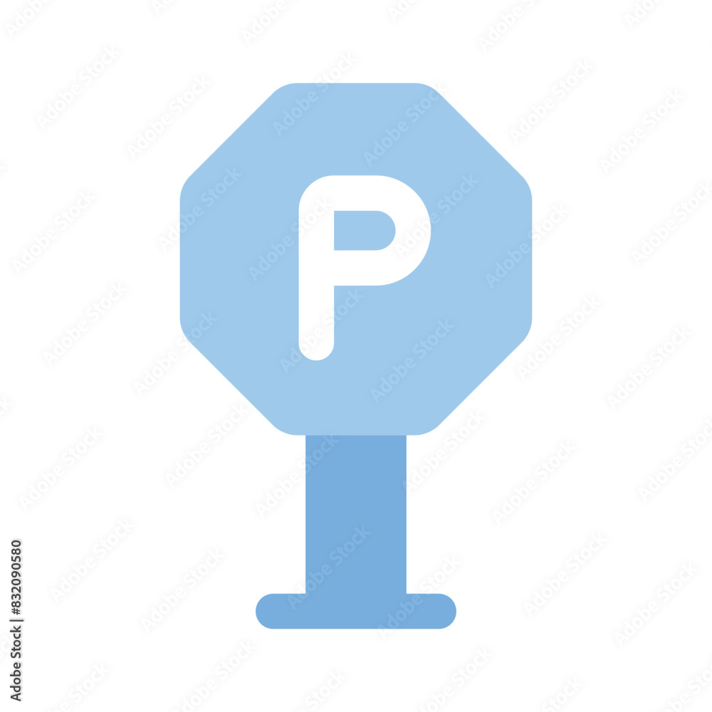 Parking board, vector design of car parking in editable style