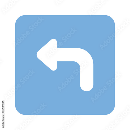 Turn Left sign vector design, traffic road sign