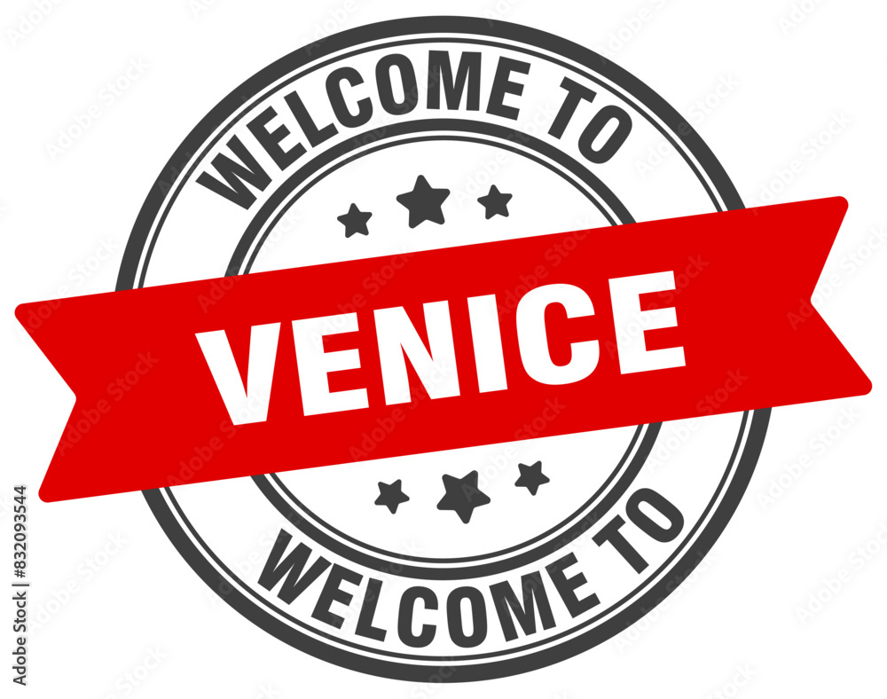 Fototapeta premium Welcome to Venice stamp. Venice round sign