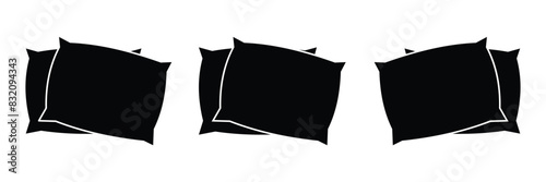 Pillow icon, logo isolated on white background. Pillow icon set. Eps10 .