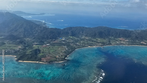 Aerial of Ishigaki, Yaeyama island group, Japan photo