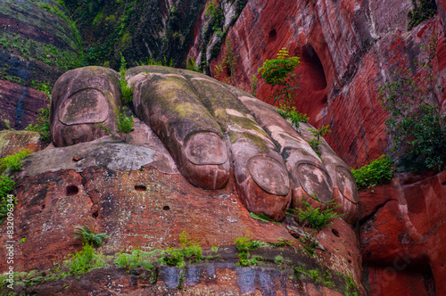 Leshan Giant Buddha, the largest stone Buddha on earth, Mount Emei Scenic Area, UNESCO World Heritage Site, Leshan, Sichuan, China photo