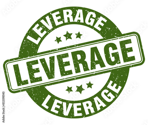 leverage stamp. leverage label. round grunge sign