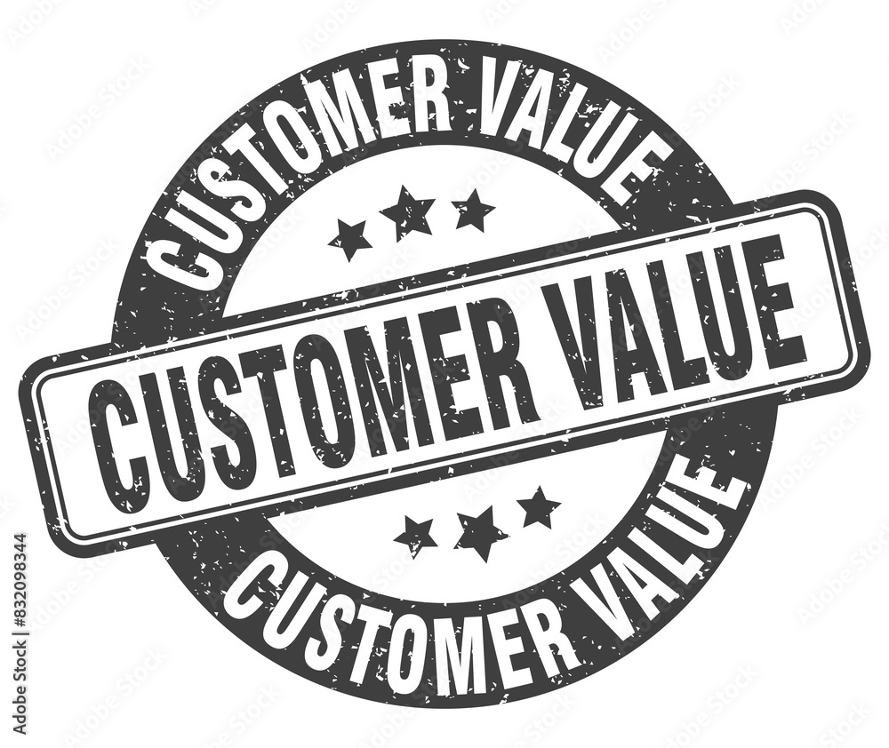 customer value stamp. customer value label. round grunge sign customer value stamp. customer value label. round grunge sign