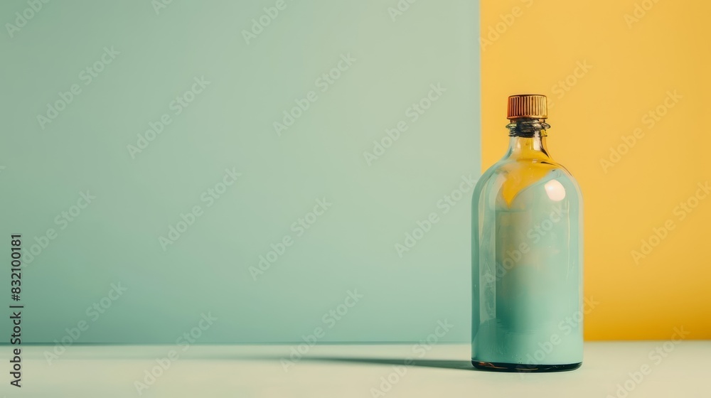 A single bottle of lighter fluid on a solid color backdrop with copy space A single bottle of lighter fluid on a solid color backdrop with copy space