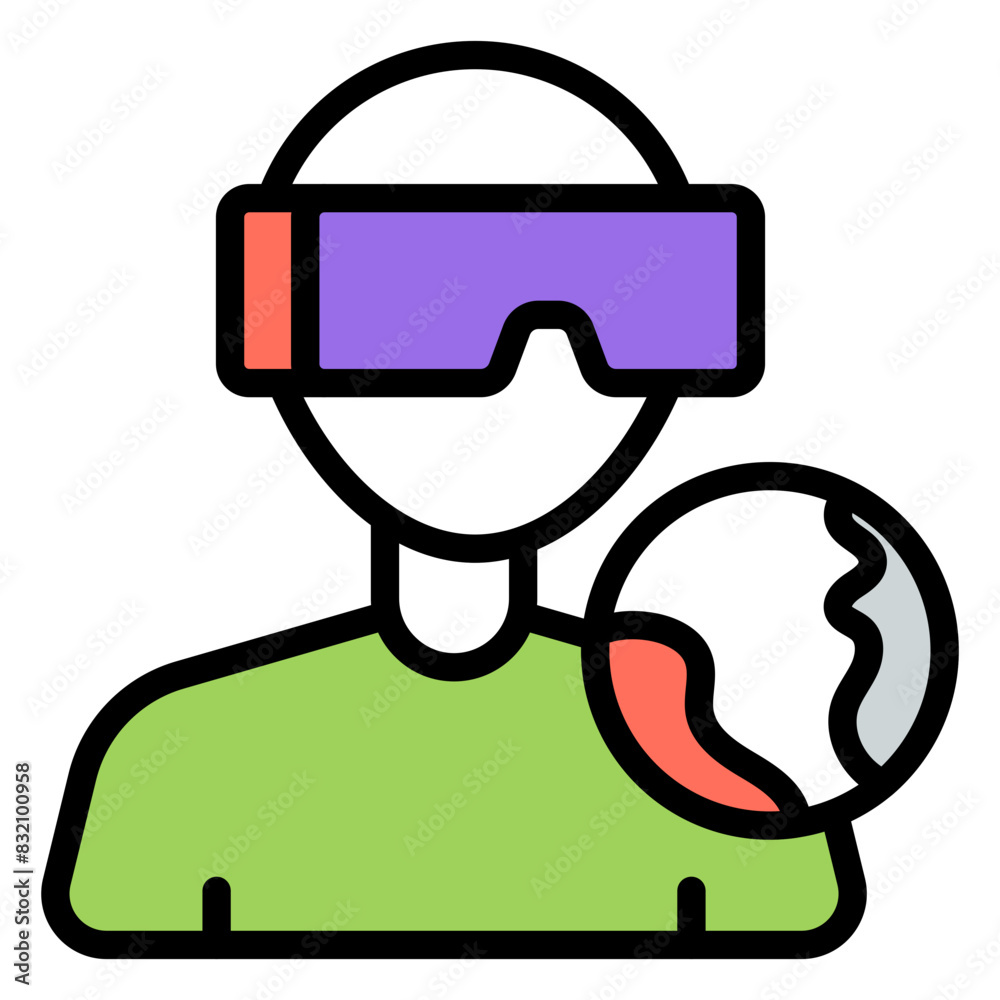 Perfect design icon of VR headset
Perfect design icon of VR headset