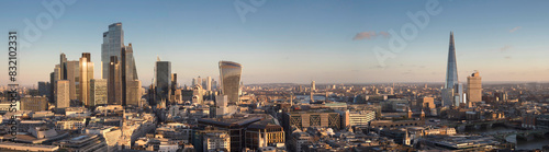 City of London skyline 2024 from St. Pauls including The Shard, London, England photo