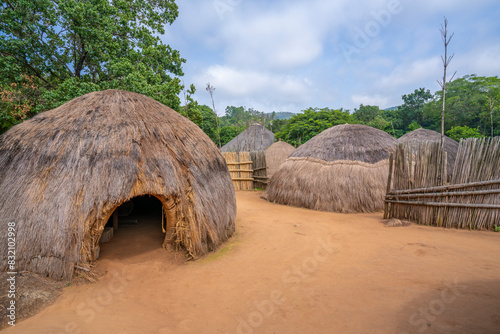 View of Mantenga Cultural Village a traditional Eswatini settlement, Malkerns, Eswatini