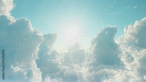 4k footage timelapse scene of daytime cloud movements, framed by a bright blue sky and the beautiful white clouds