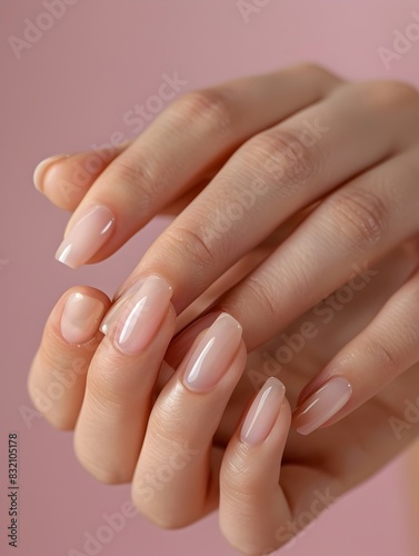 Manicured Hands Showcase the Benefits of Proper Cuticle Care for Radiant Healthy Nails
