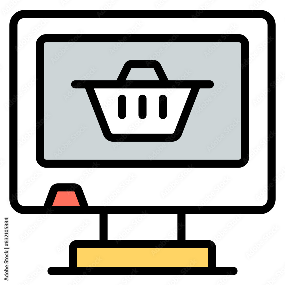 A beautiful design icon of online shopping
A beautiful design icon of online shopping