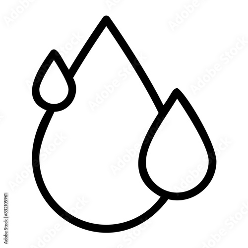 dew drop outline style icon