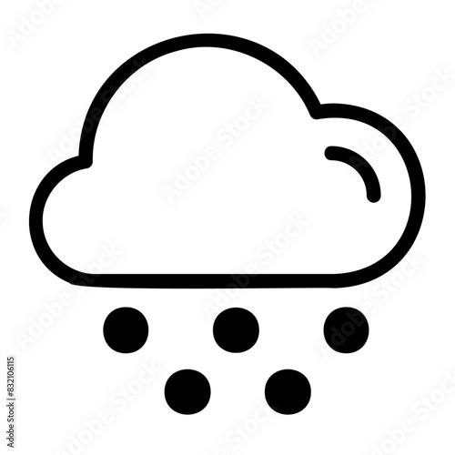 hail storm outline style icon