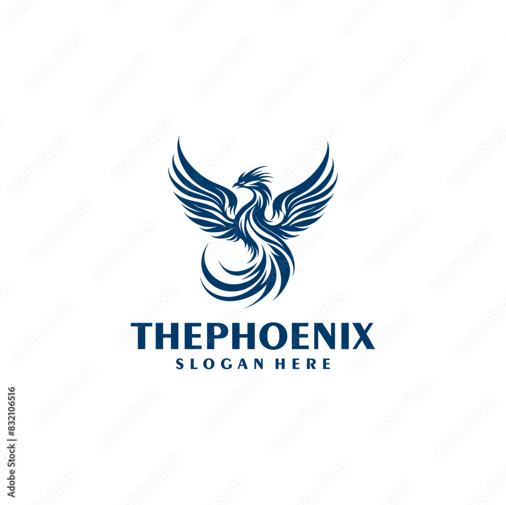 Mighty phoenix logo vector illustration