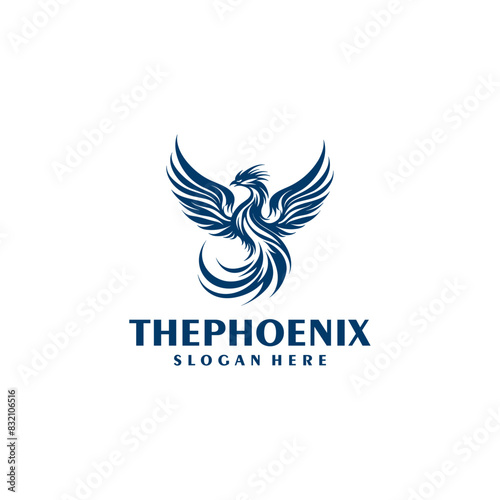 Mighty phoenix logo vector illustration