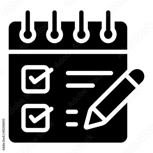 An icon design of agenda

