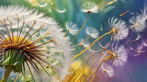 Whispers of White: Up Close with the Delicate Beauty of Dandelion photo