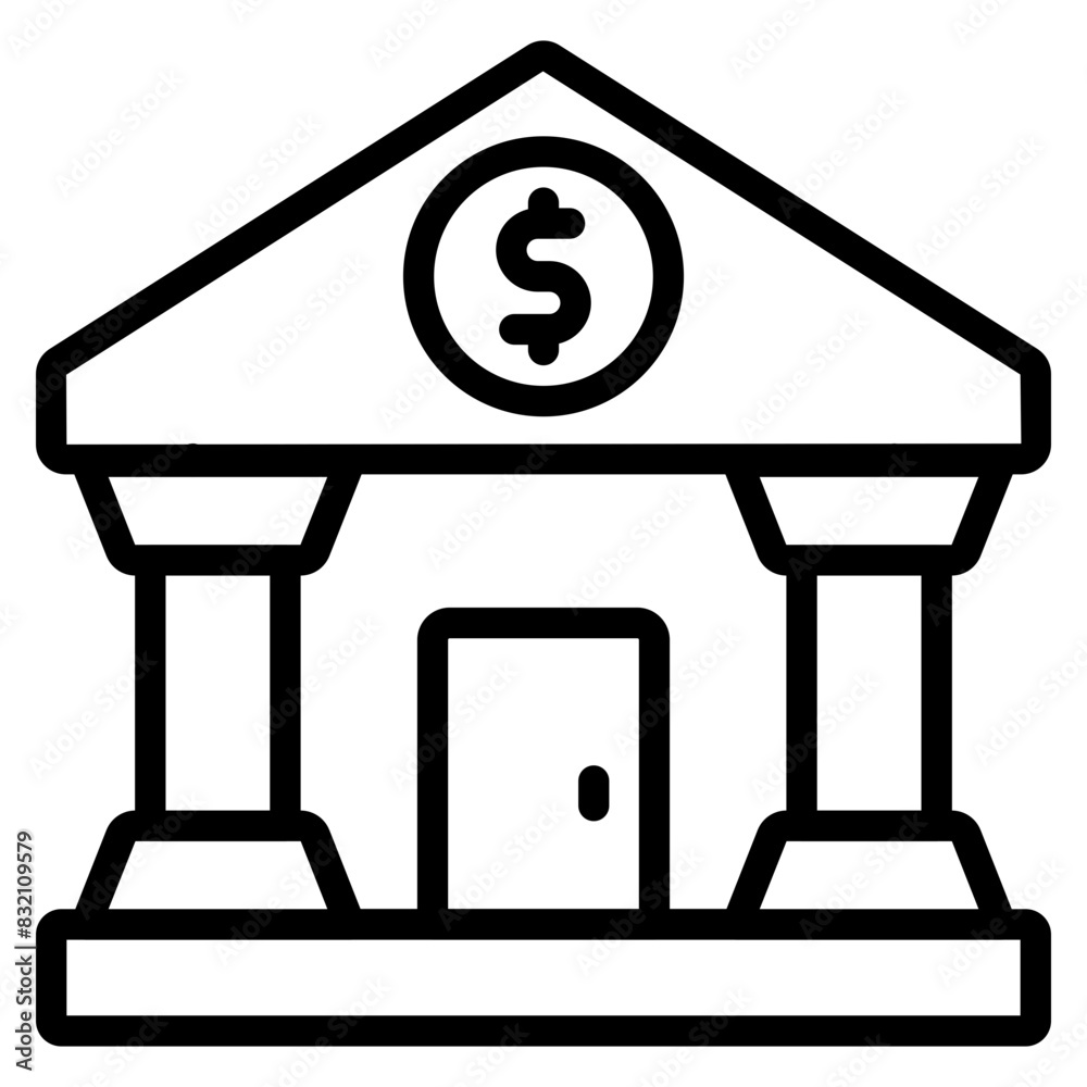 Creative design icon of bank

