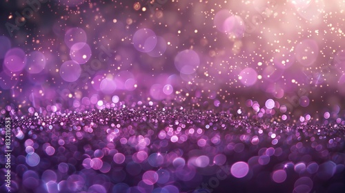 Purple Sparkling Lights Festive Background with Texture  Abstract Christmas Twinkling Bokeh and Falling Stars for Winter Cards and Invitations