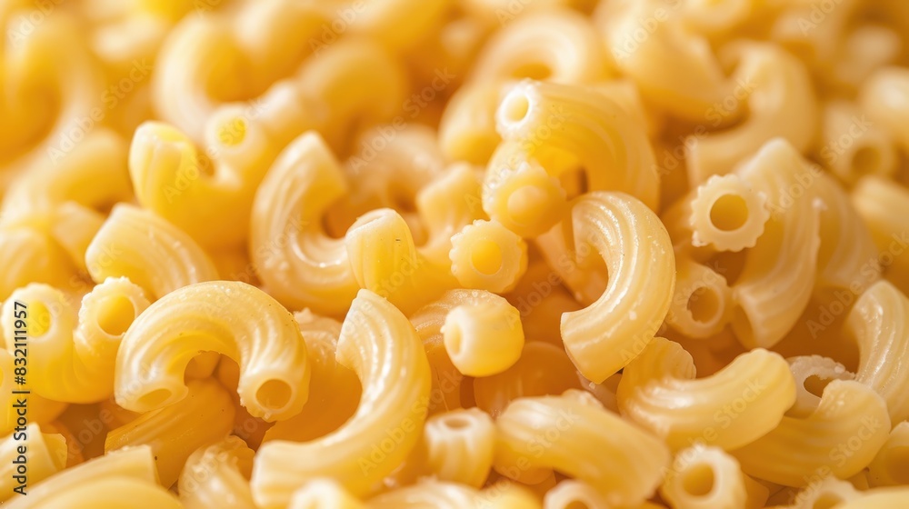 Close up of uncooked macaroni noodles with a textured background Close up of uncooked macaroni noodles with a textured background